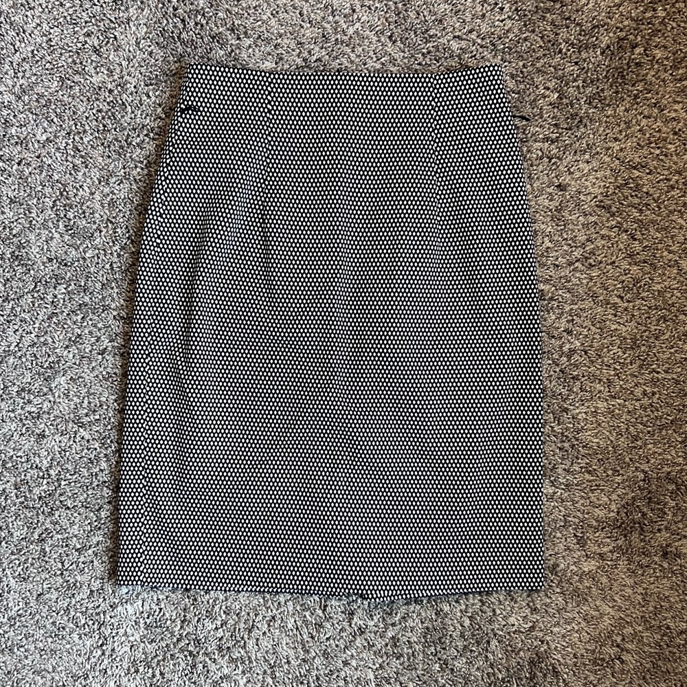 Worthington Black and White Dot Pencil Skirt